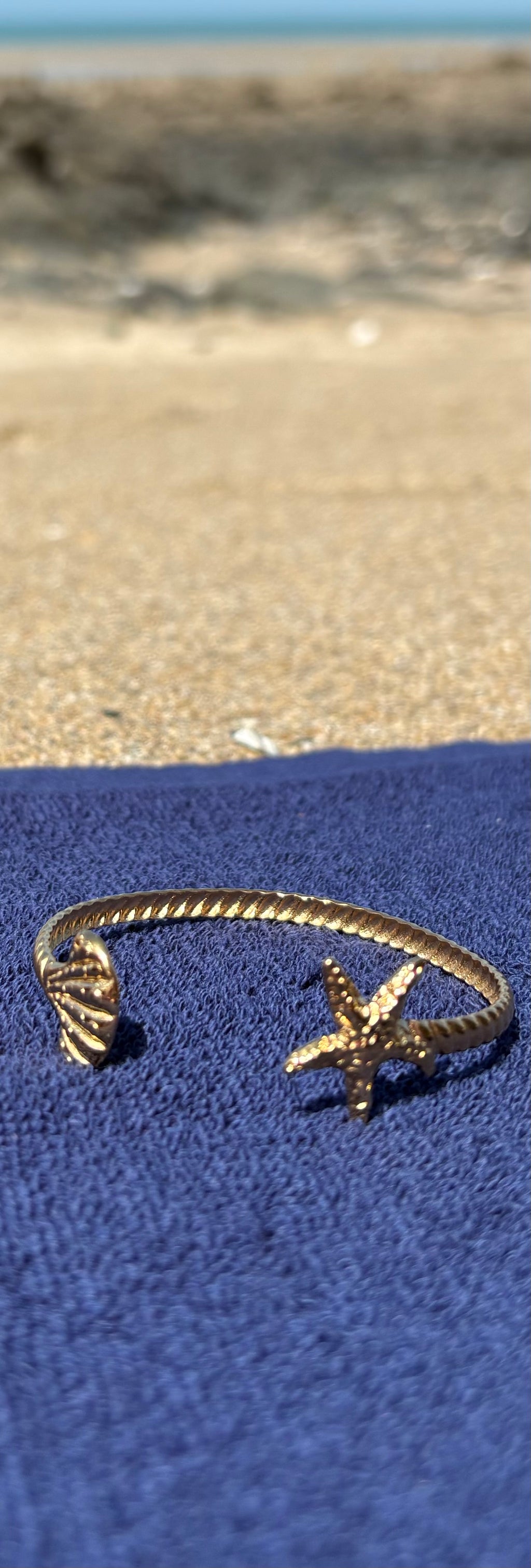 Jonc étoile coquillage réglable résistant à l’eau