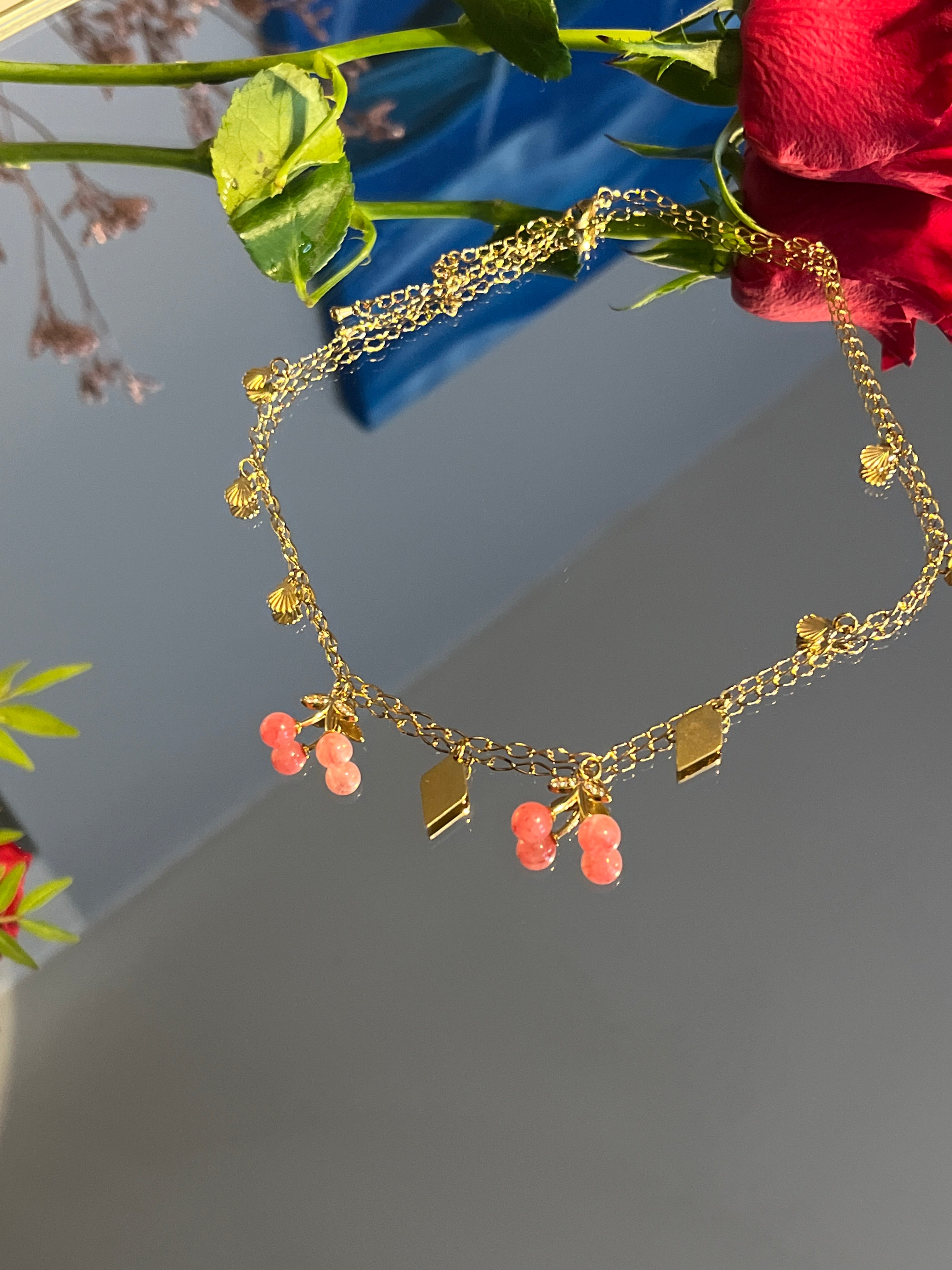 🍒 Collier Cerise à la Dolce Vita 🍒