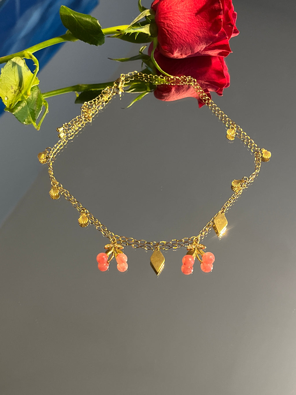 🍒 Collier Cerise à la Dolce Vita 🍒 (création)