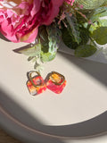 Boucles d’oreilles davina orange et rose