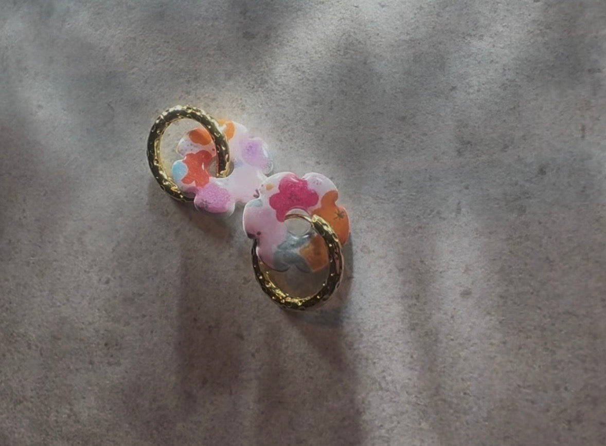 Boucles d’oreilles Georgia avec créoles