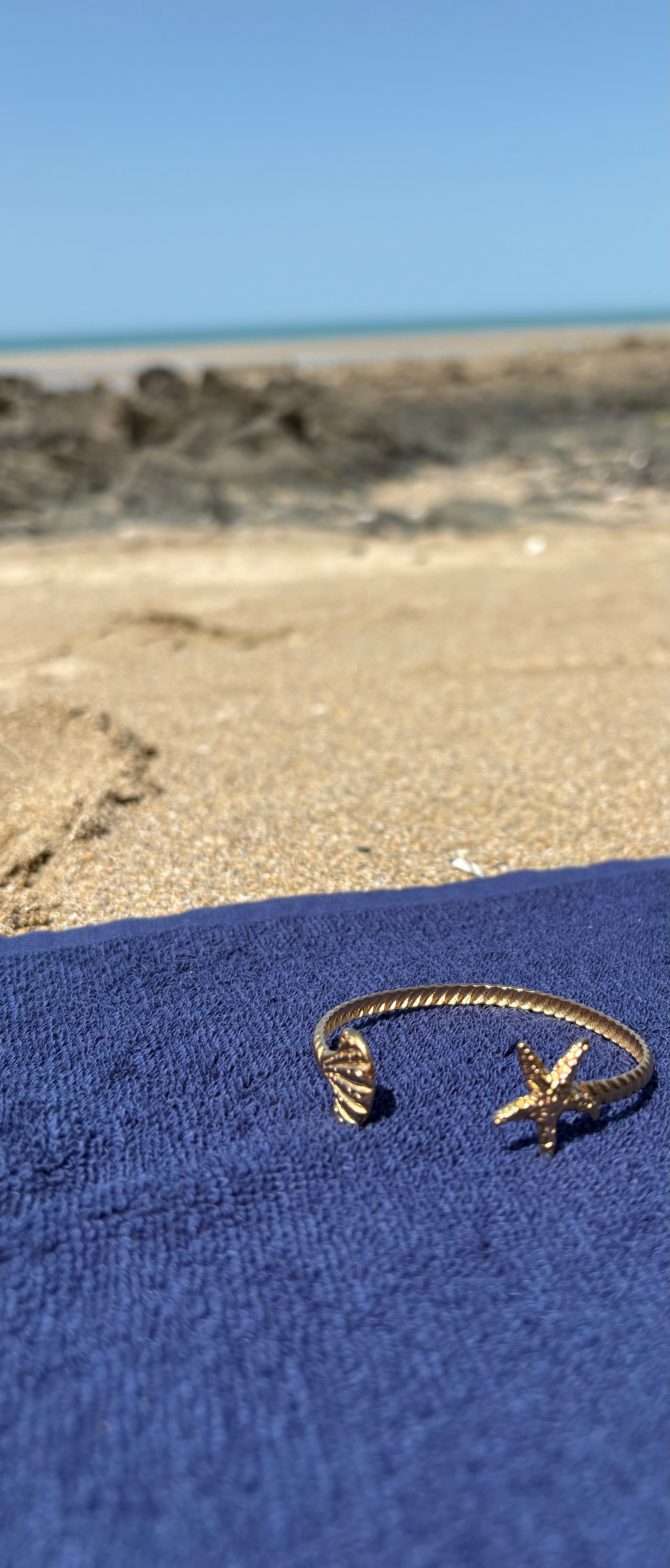 Jonc étoile coquillage réglable résistant à l’eau