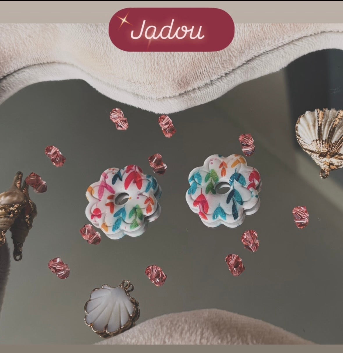 Pampilles jadou cœur sans créoles création