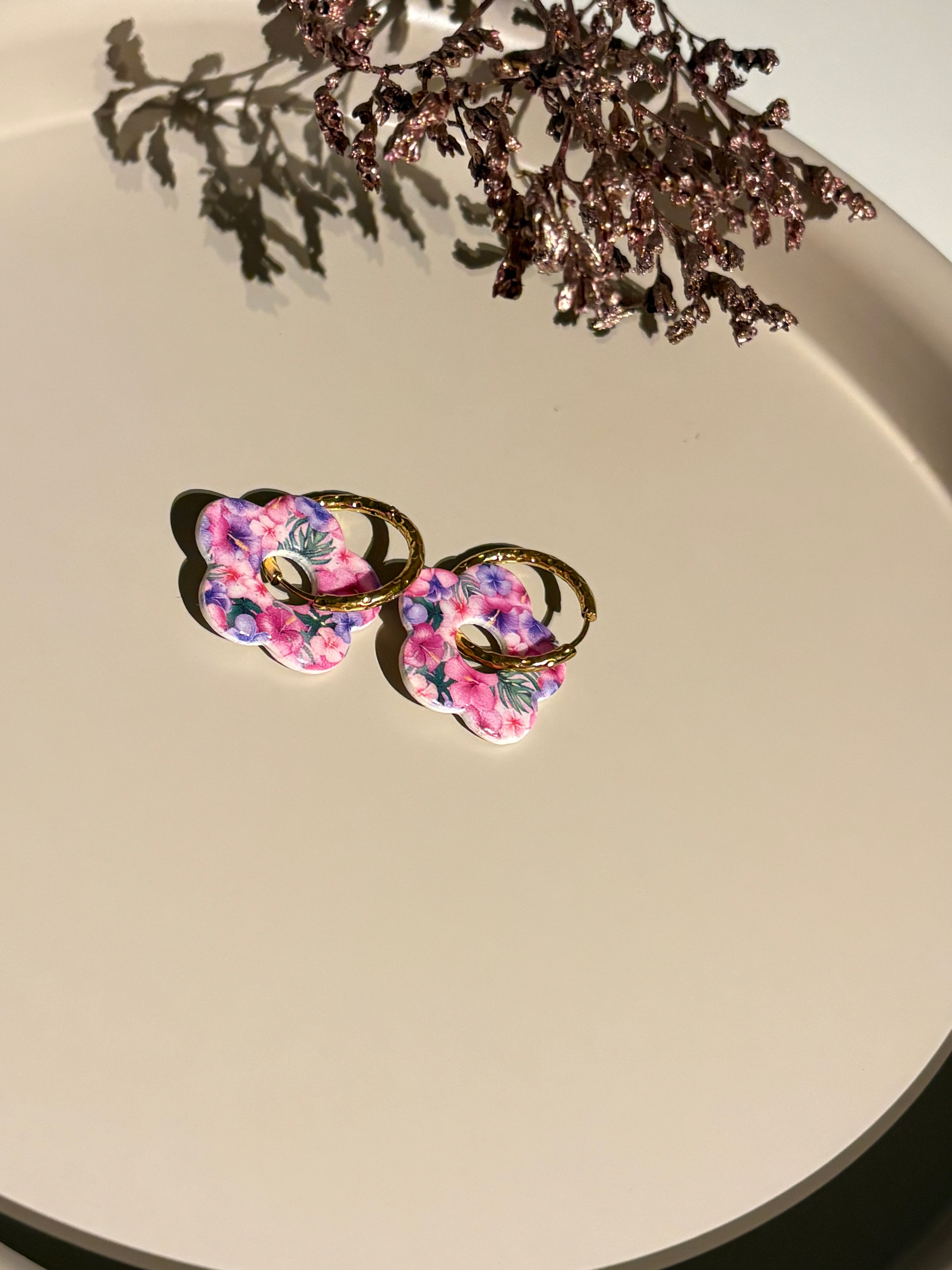 Boucles d’oreilles Faustine avec créoles