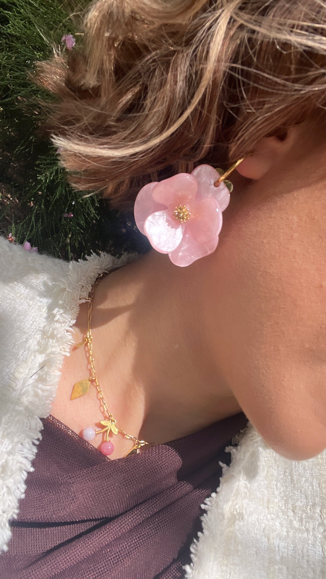Boucles d’oreilles Lilya wonderful flower (création)