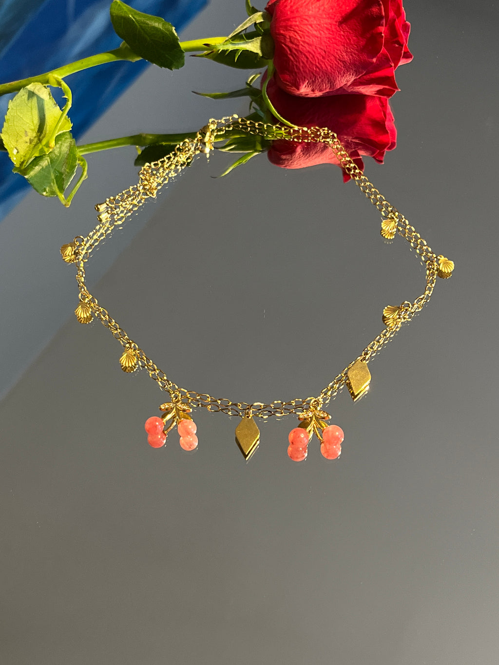 🍒 Collier Cerise à la Dolce Vita 🍒 (création)