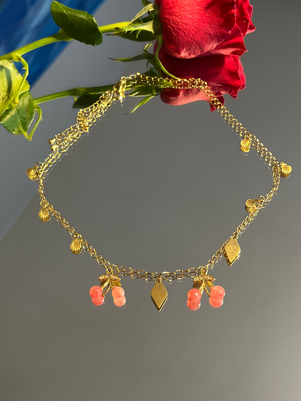 🍒 Collier Cerise à la Dolce Vita 🍒 (création)