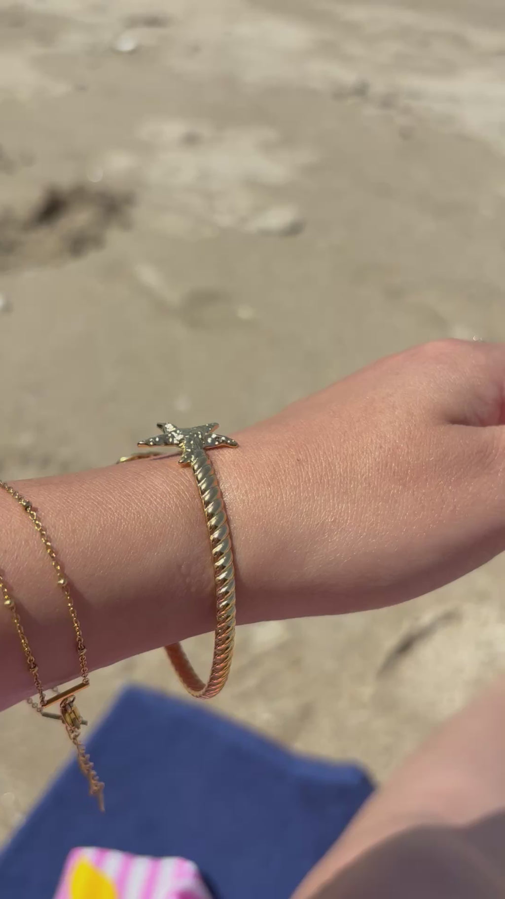 Jonc étoile coquillage réglable résistant à l’eau